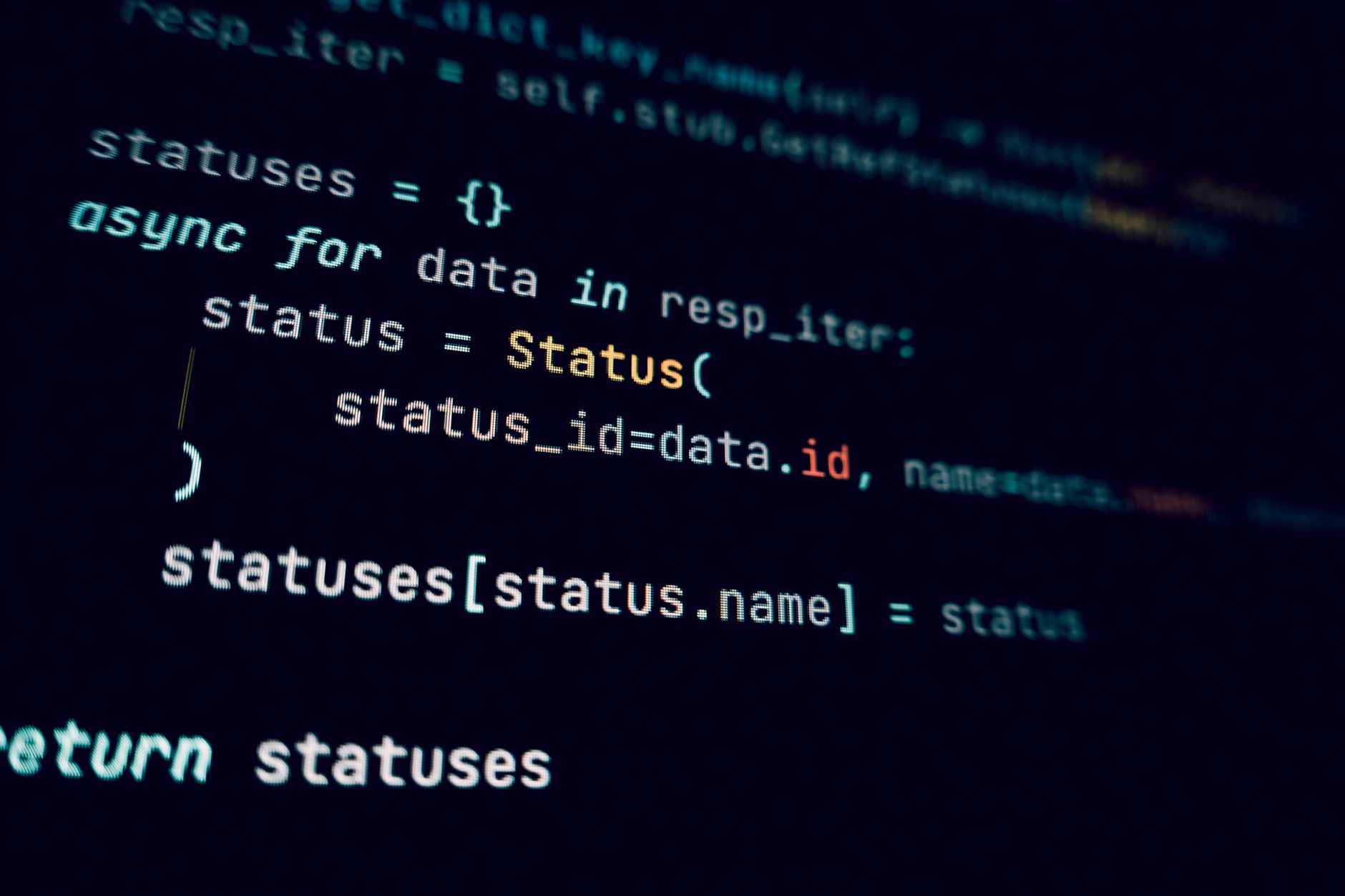 What Is a Qualified Lead? MQL, SQL, and When Sales Should Engage 1 Detailed view of programming code in a dark theme on a computer screen.